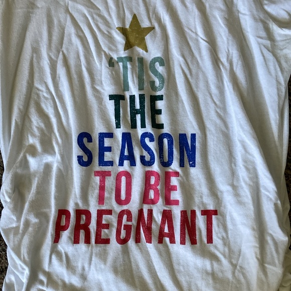 White Christmas Maternity Long Sleeve - Picture 2 of 3